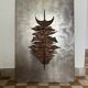 Brutalist bronze sculpture painting from the 70s