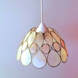 Mother-of-pearl and brass pendant light
