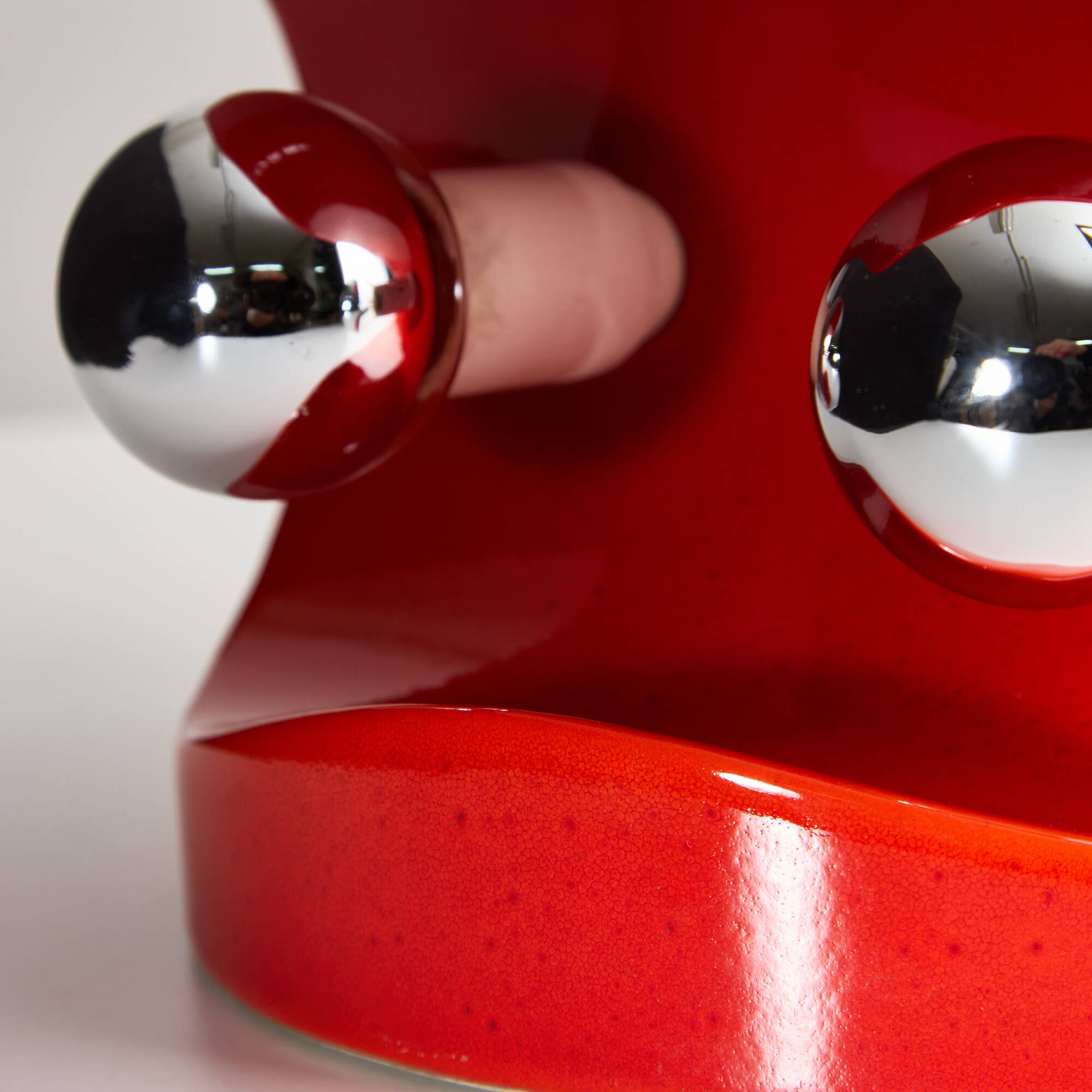 Perdomello 70 Orange Ceramic Table Lamp, 1970s