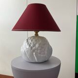 Lampe à poser pied en céramique avec motif végétal