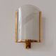 Vintage brass and glass wall light, France, 1970.
