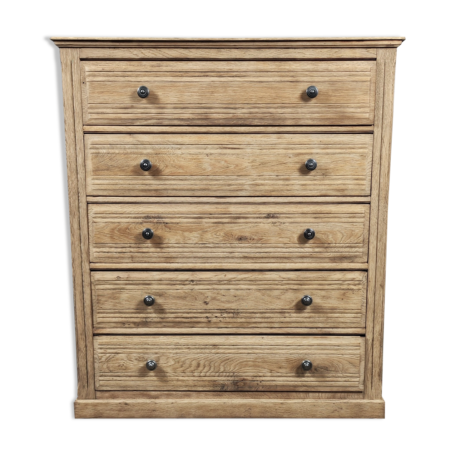 Oak chest of drawers five drawers
