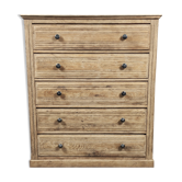 Oak chest of drawers five drawers