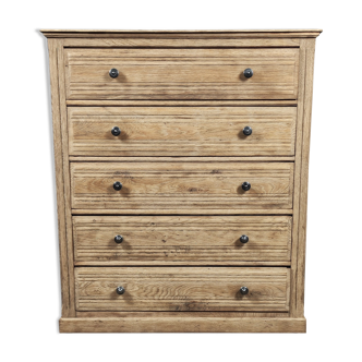 Oak chest of drawers five drawers