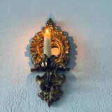 Gold wall candle holder