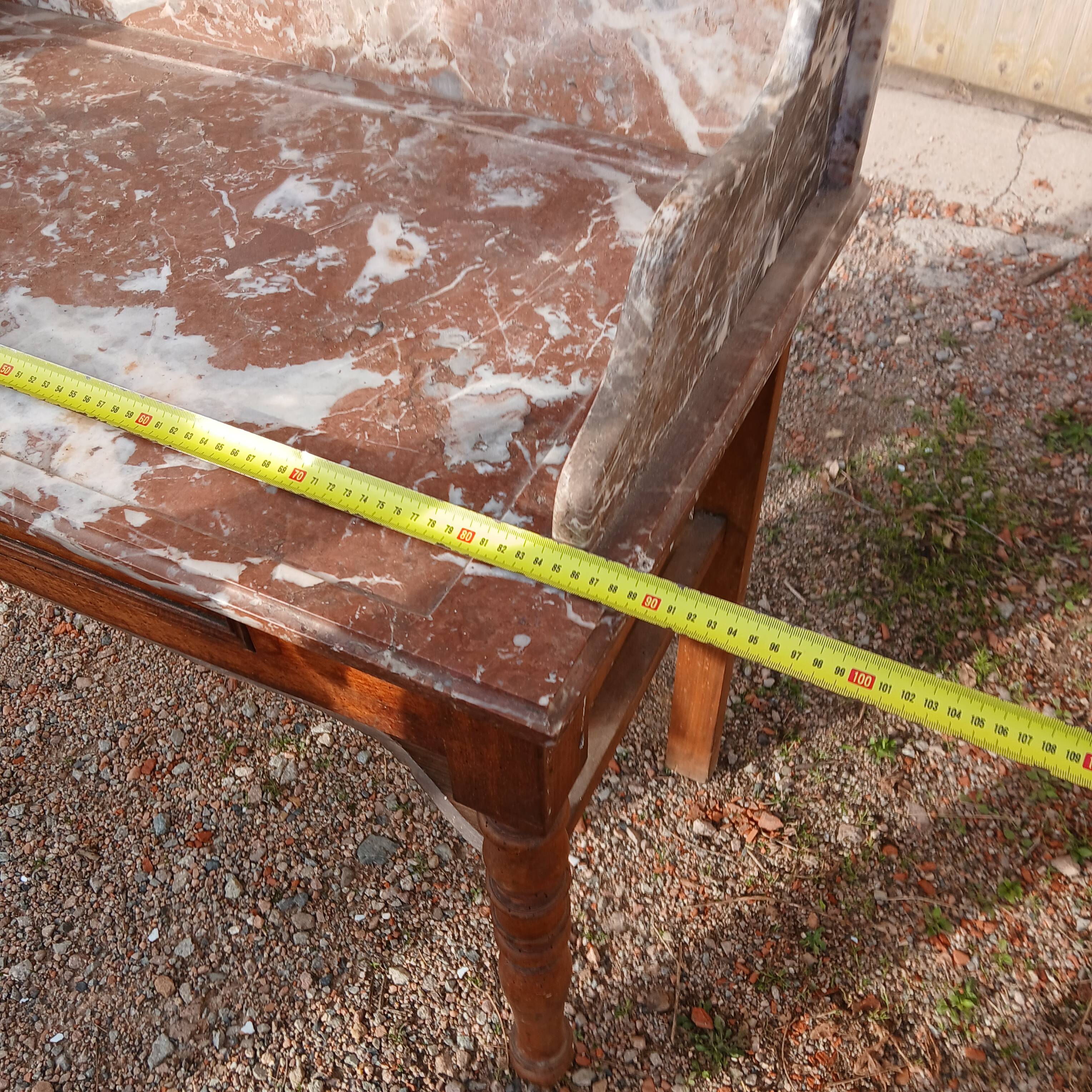 Dressing table with marble
