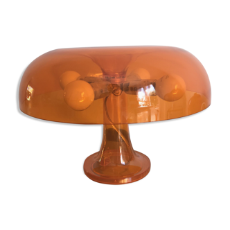Orange nessino pose lamp for artemide by giancarlo mattioli