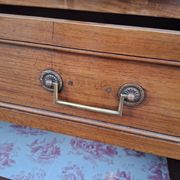 Louis XV style commode in solid walnut, 19th century rustic.