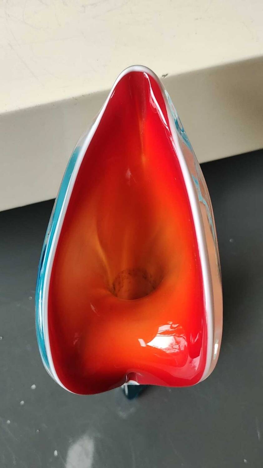 Arum Flower/Jack in the Pulpit Vase. Made of Murano blown glass. Height 20 cm