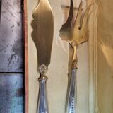 Art deco dessert service in stuffed silver