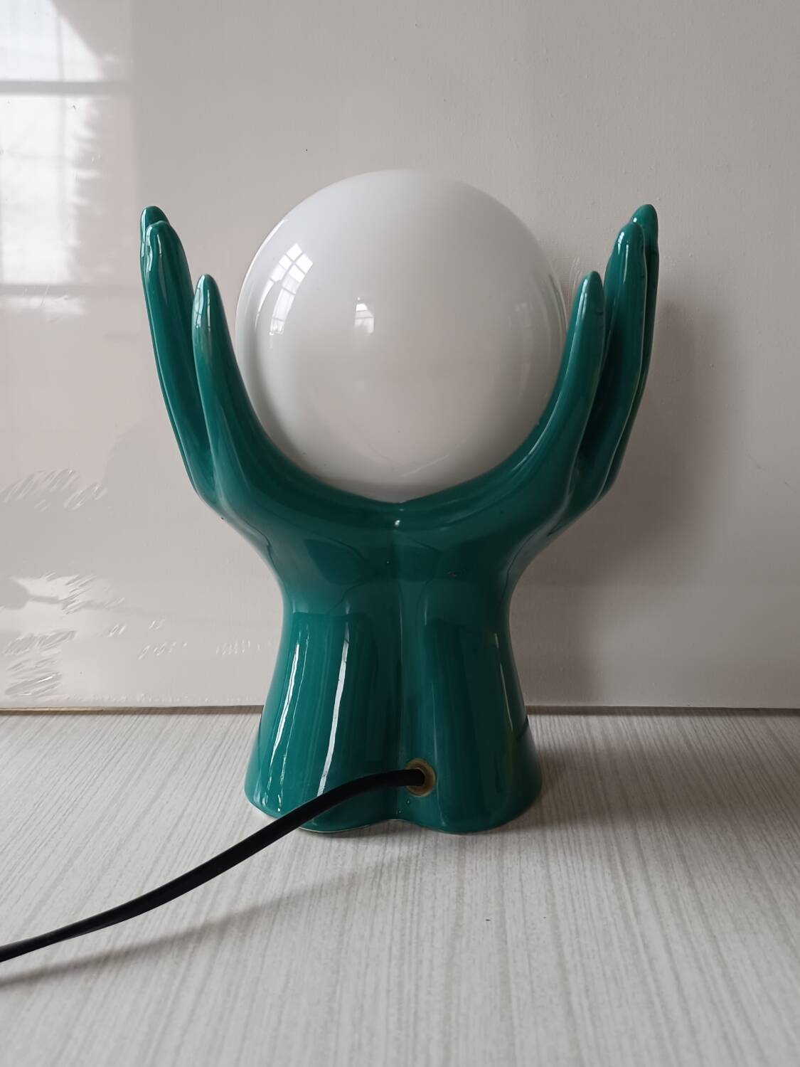 Vintage ceramic hand lamp from the 80s