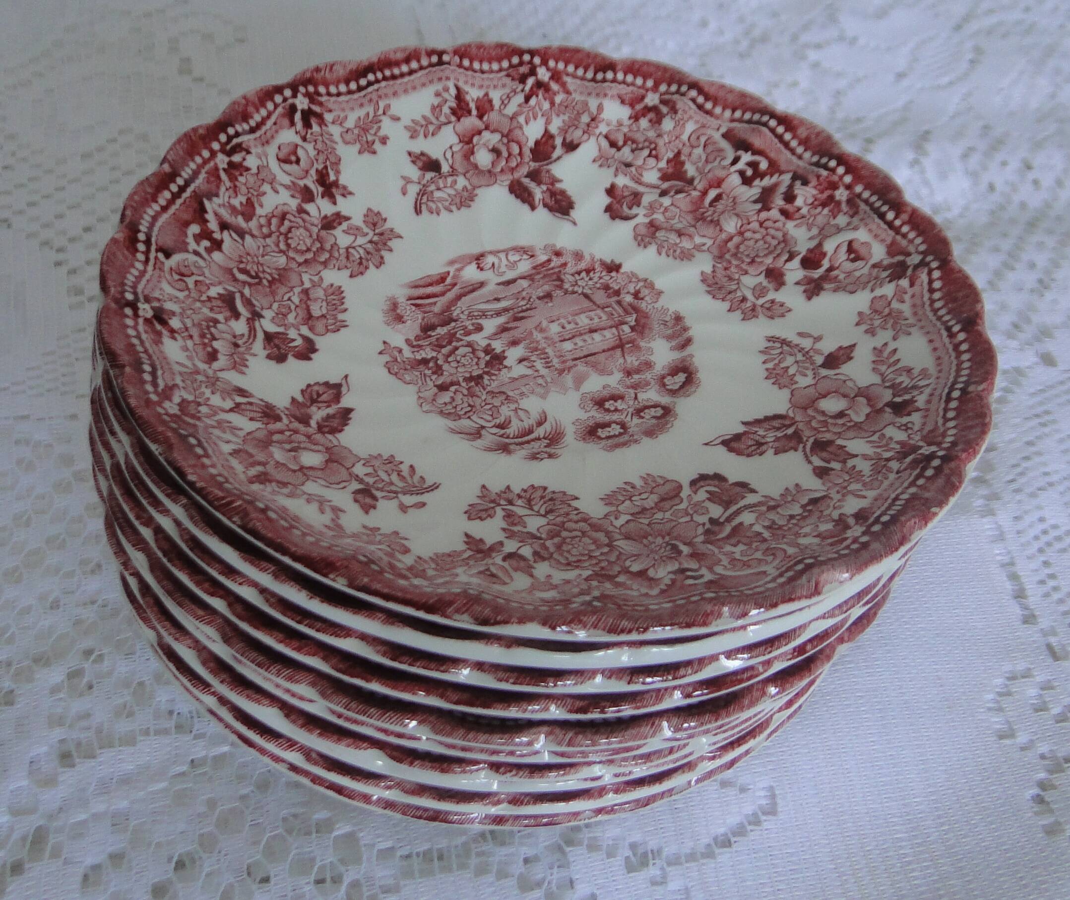 Lot 10 flat bread plates myott model tonquin