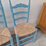 4 chaises paillées anciennes de style provençale