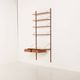 Danish vintage teak home office shelving unit, 1960s