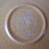 Set of 9 old large flat plates in sandstone series Meylan faience St Amand