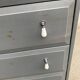 Chiffonnier commode scandinave 5 tiroirs gris anthracite en bois massif