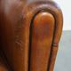 Vintage Sheepskin Leather Art Deco Style Design Armchair