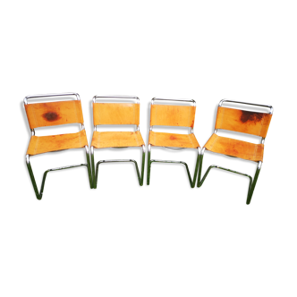 Lot of 4 chairs Marcel Breuer model b33
