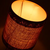 Vintage turned wooden candle holder lamp
