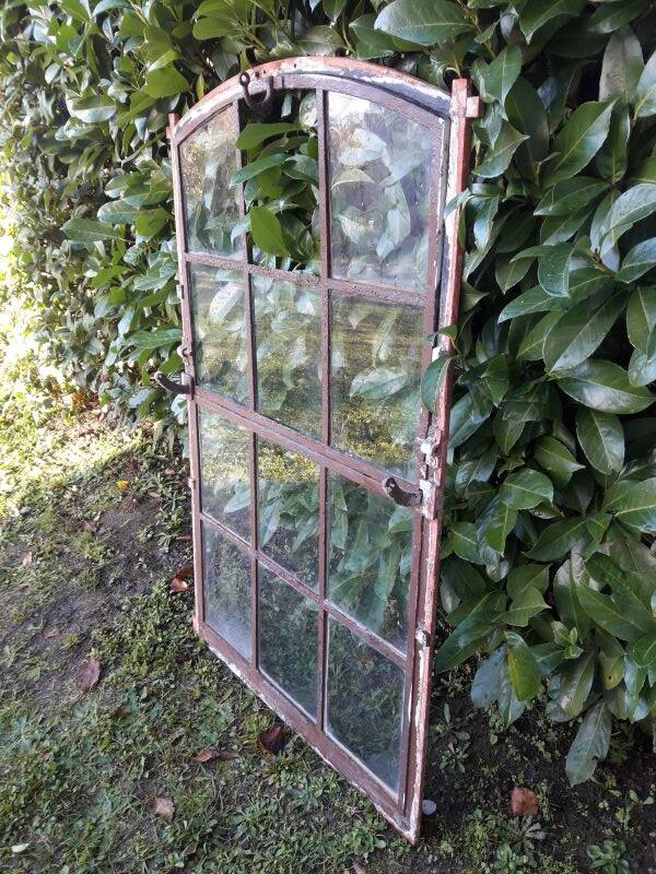 W84xH137.5 industrial curved metal glass frame window