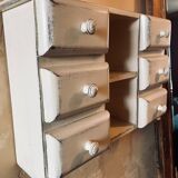 1950s shelf with off-white patina