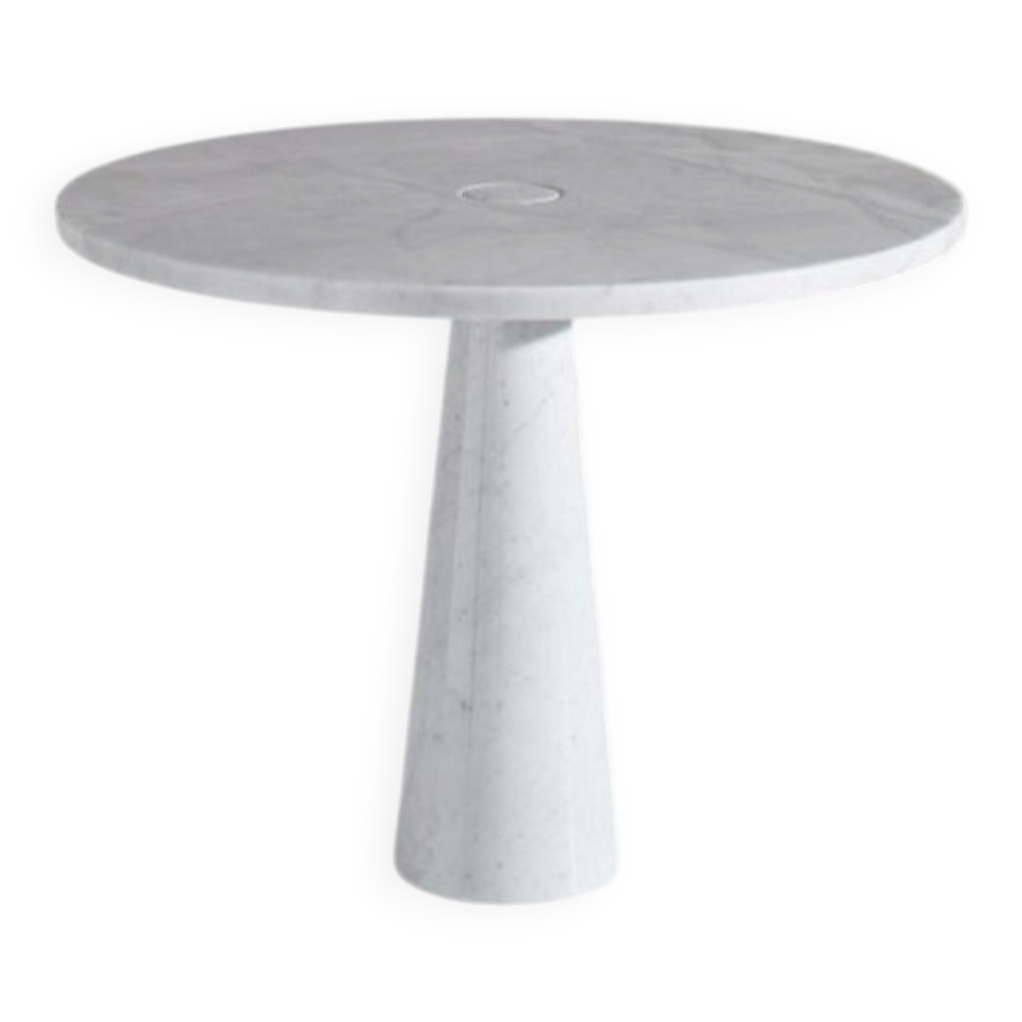 Table Eros en marbre blanc par Angelo Mangiarotti pour Skipper, années 1990.