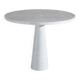 Table Eros en marbre blanc par Angelo Mangiarotti pour Skipper, années 1990.
