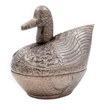 Boîte à bétel birmane en forme de canard, années 1950