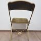 Set of 4 opera theater folding chairs from the 70s two-tone velvet brass