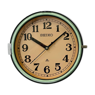 Green seiko navy wall clock, 1970s