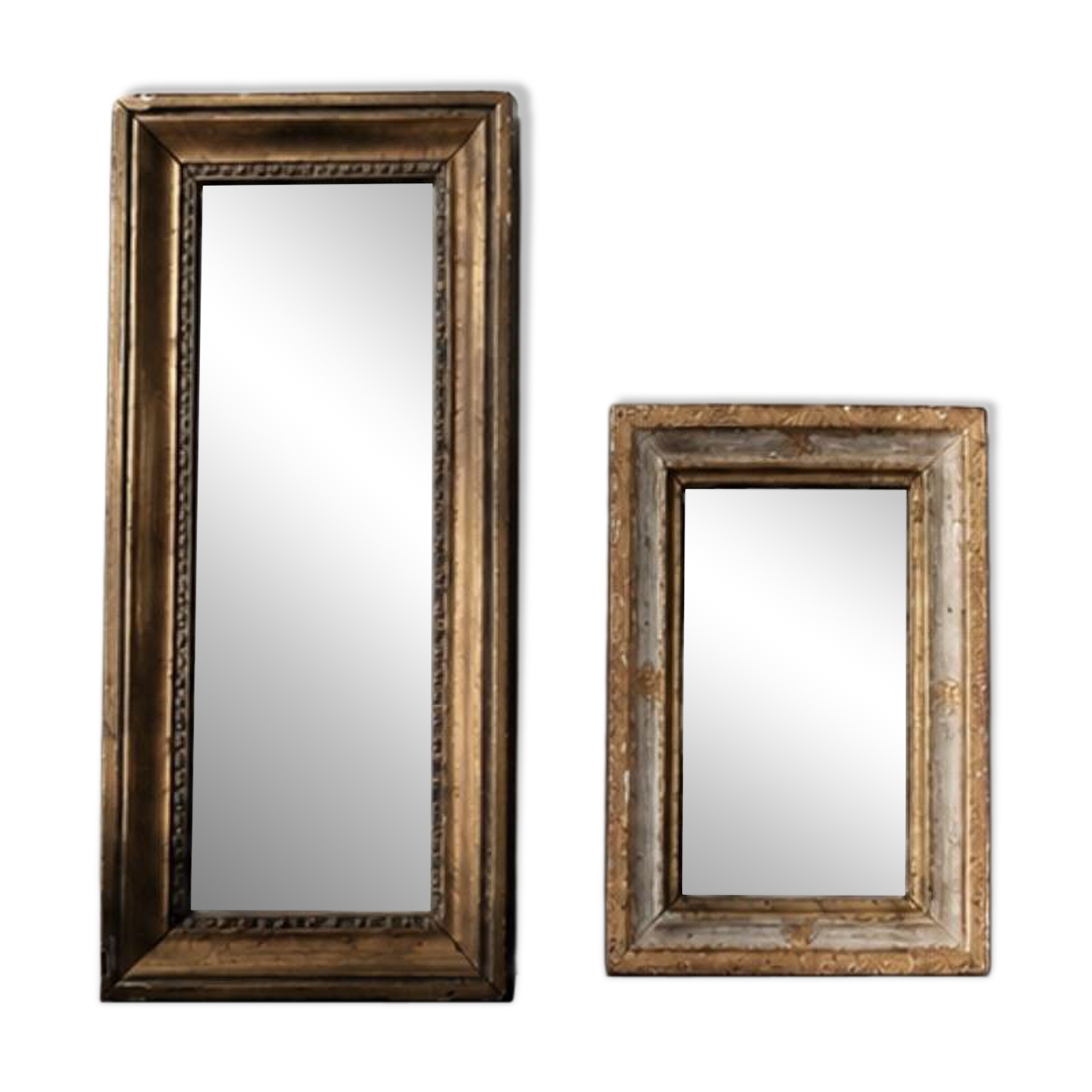 Pair of antique gilded mirrors – French house spirit & wall gallery