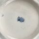 Half-porcelain salad bowl Badonviller, blue flower pattern, early 20th century.