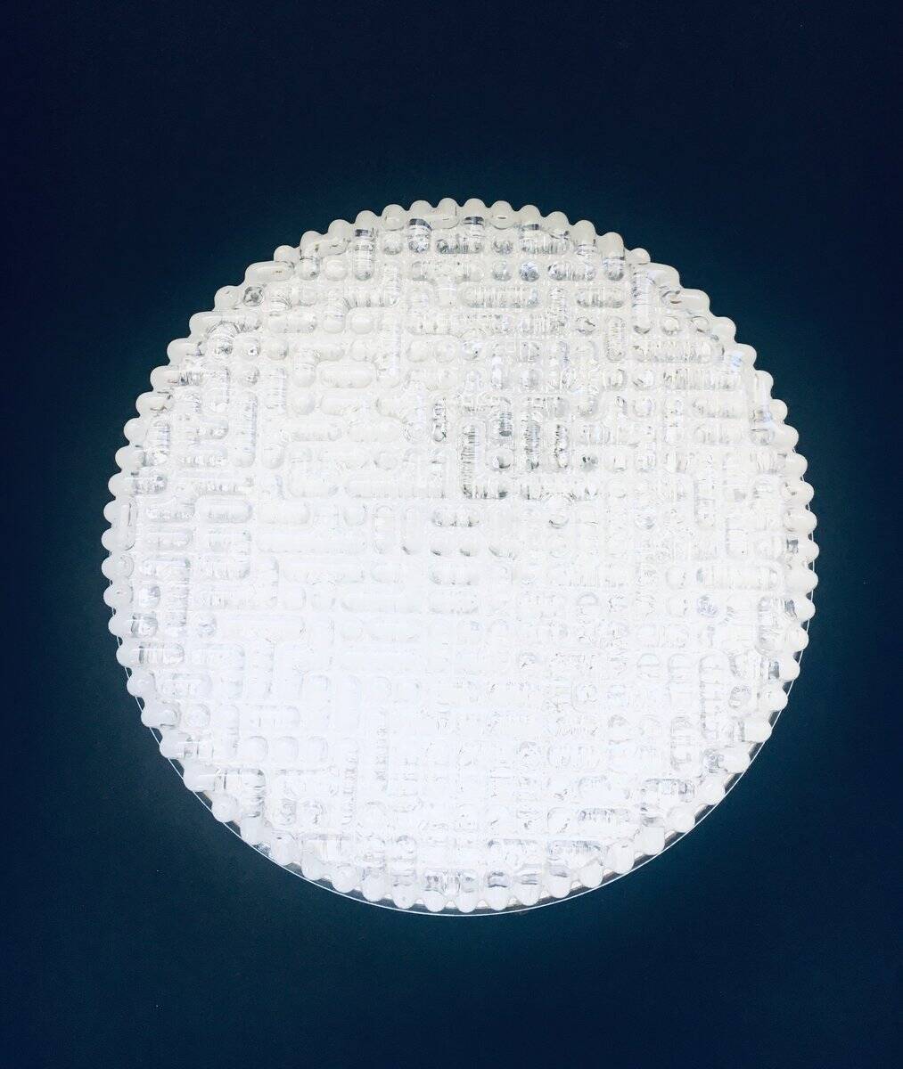 Space Age Glass Sconce Wall Lamp by Glashütte Limburg, 1960s