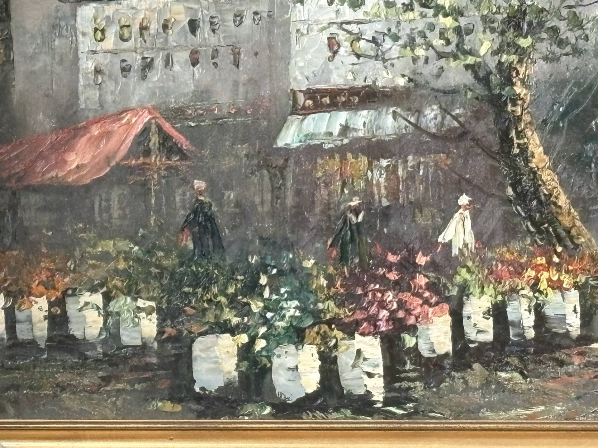 Large oil on canvas by Benett
