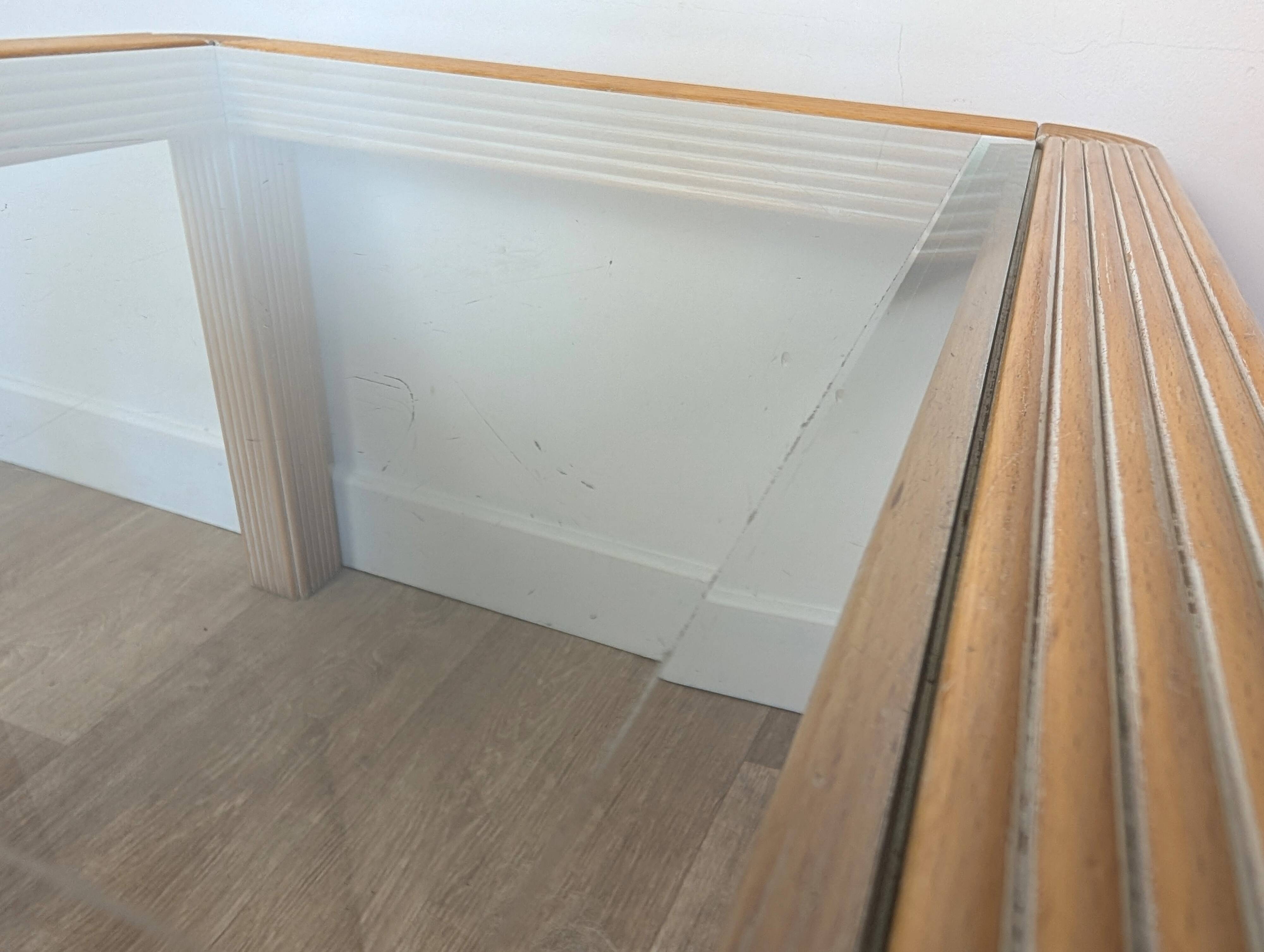 Wood and glass coffee table