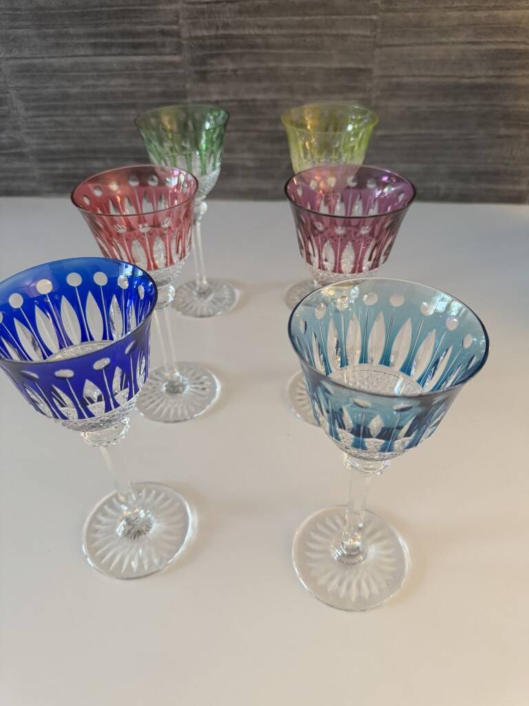 A vendre verres cristal couleur st louis modele tommy