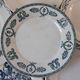 Set of 6 flat plates mismatched nineteenth century, St Amand, Digoin, Moulin des Loups, Lonchamp