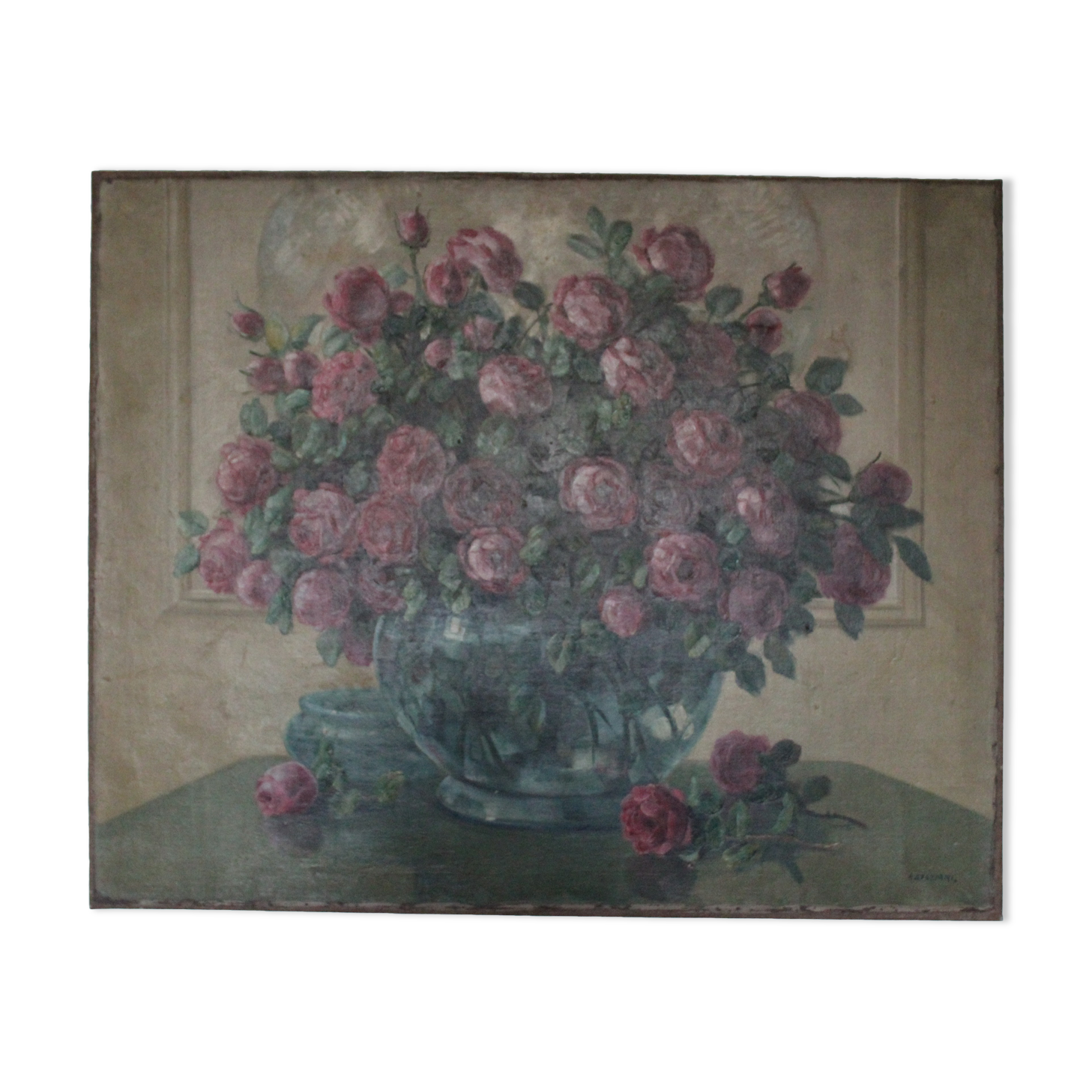 Still life painting signed