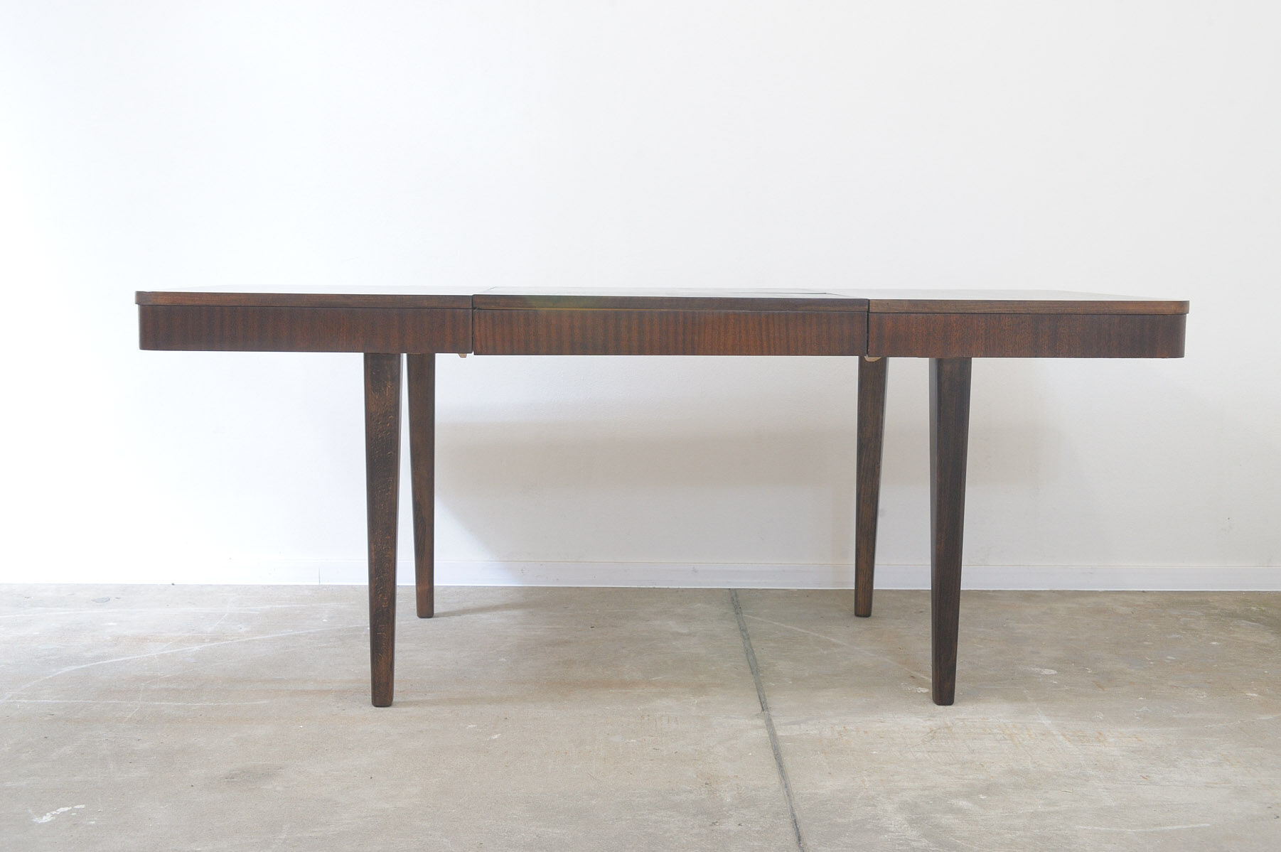 Fully renovated walnut folding dining table by Setona, 1950s