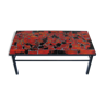 Red ceramic coffee table