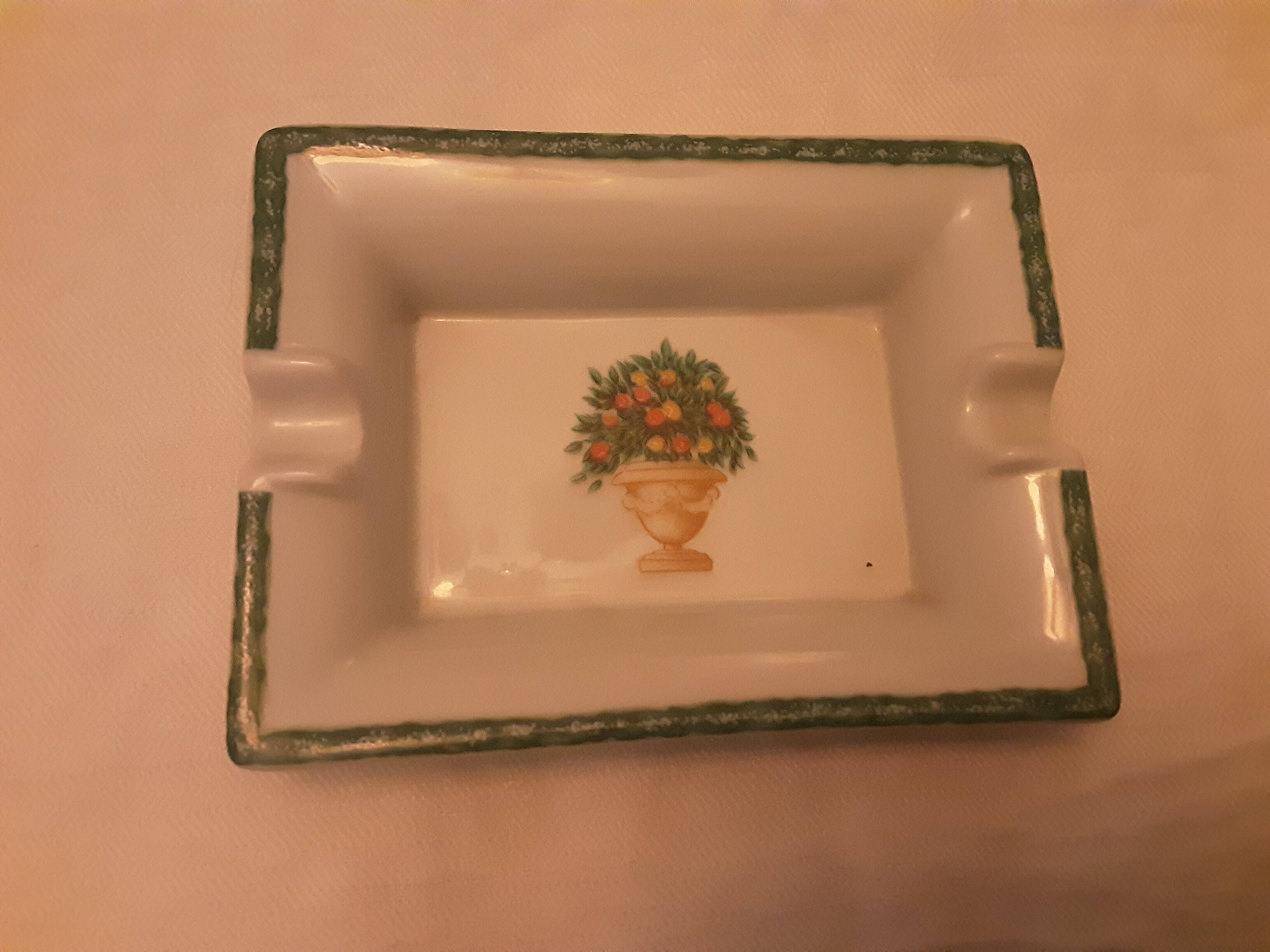 Limoges porcelain ashtray royal garden deshoulieres