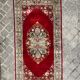 Vintage Turkish silk carpet handmade 74x146 cm