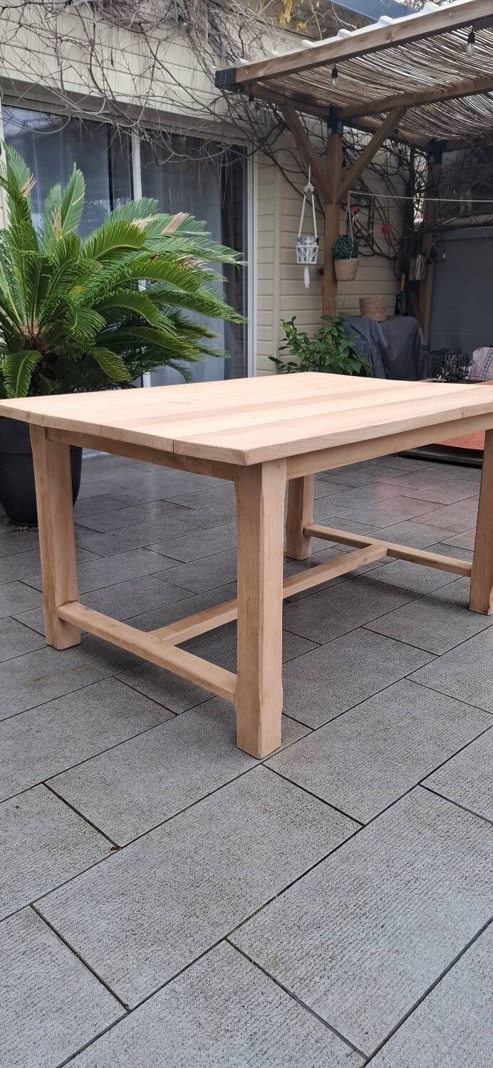 Farmhouse table with extension