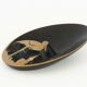 Vintage 1970s stork ashtray in gilded bronze