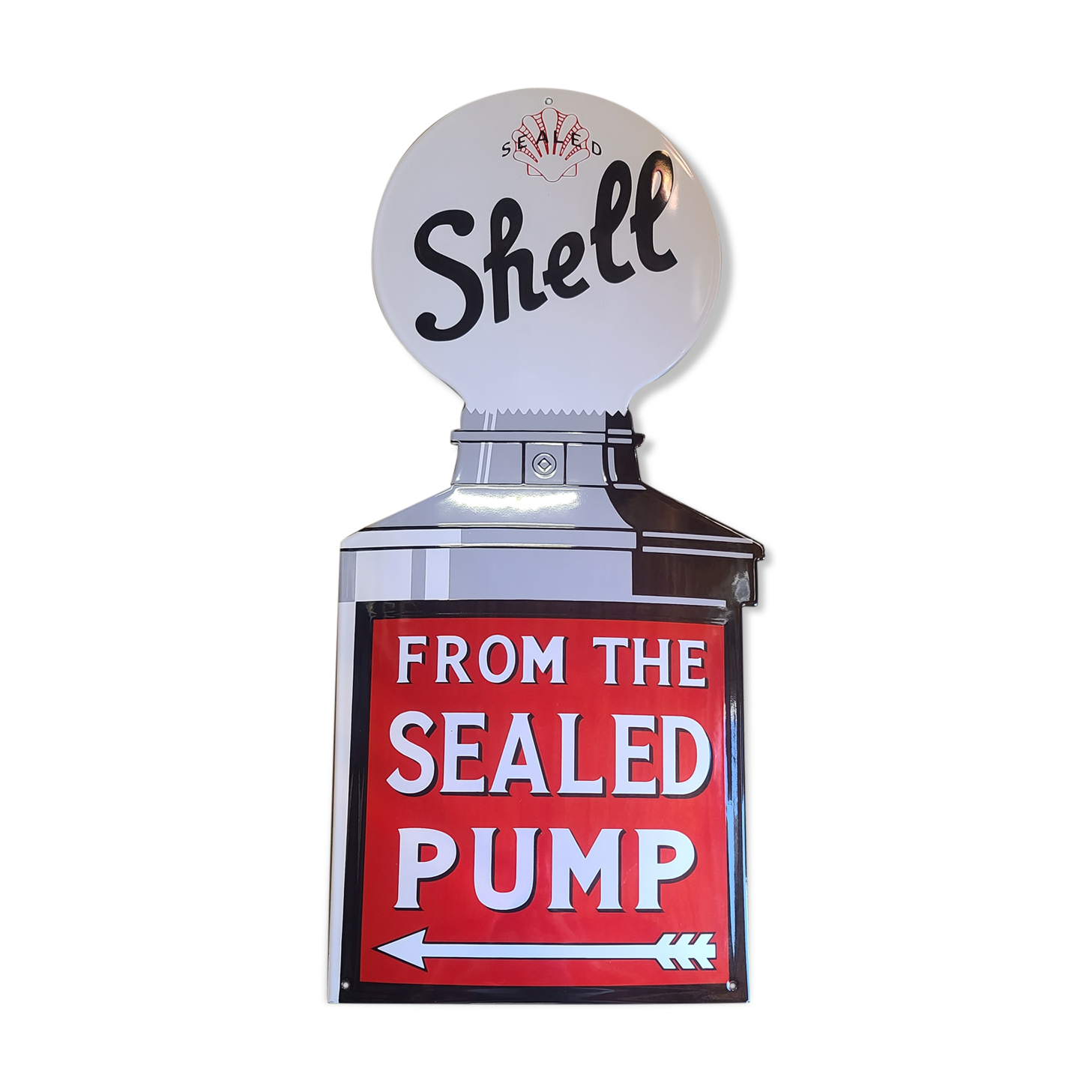 Shell enamelled plate