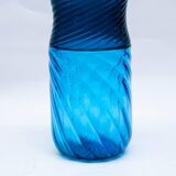 Vase en verre de Murano bleu signé "Venini"