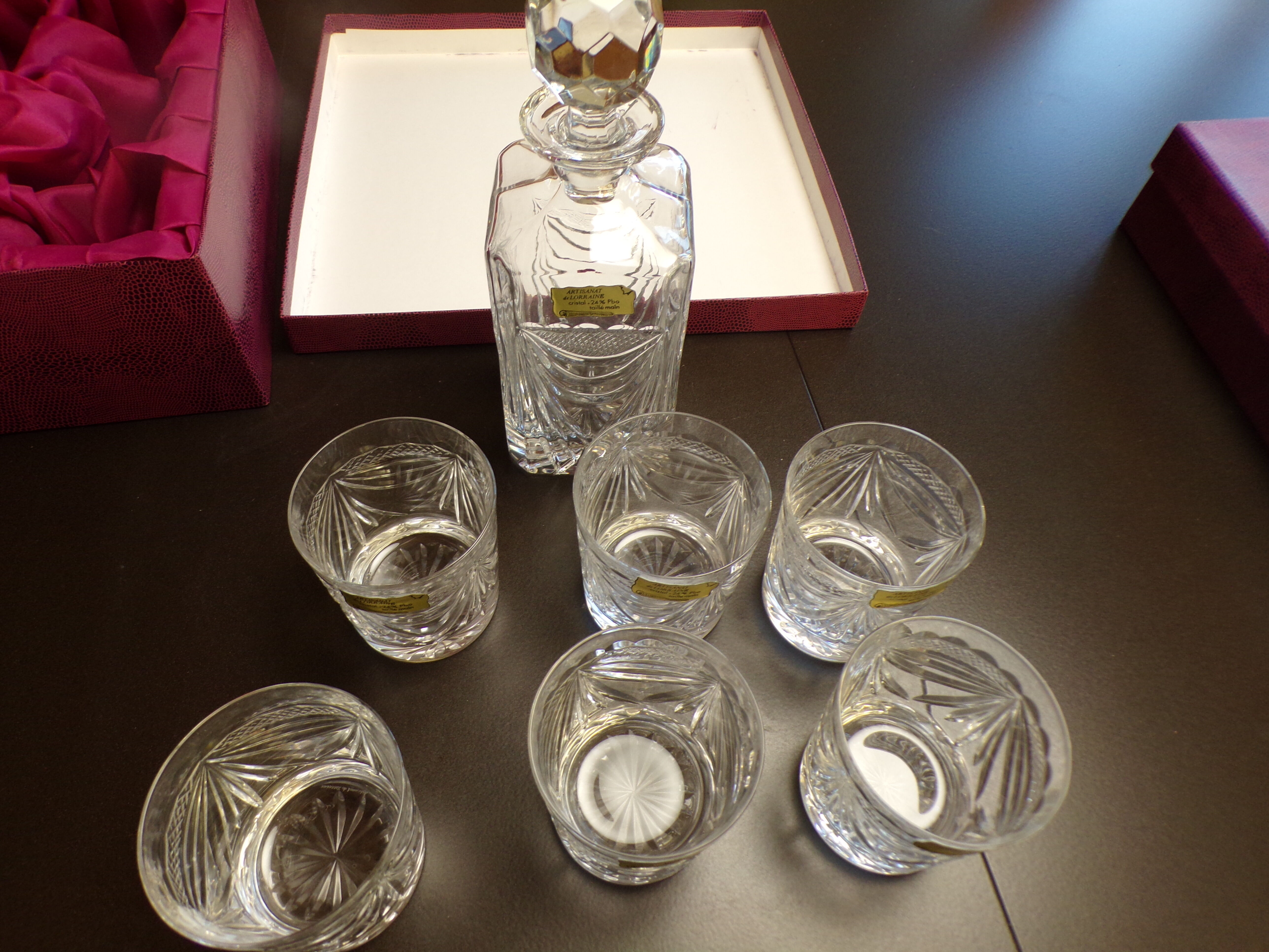 Crystal whisky service Artisanat de Lorraine