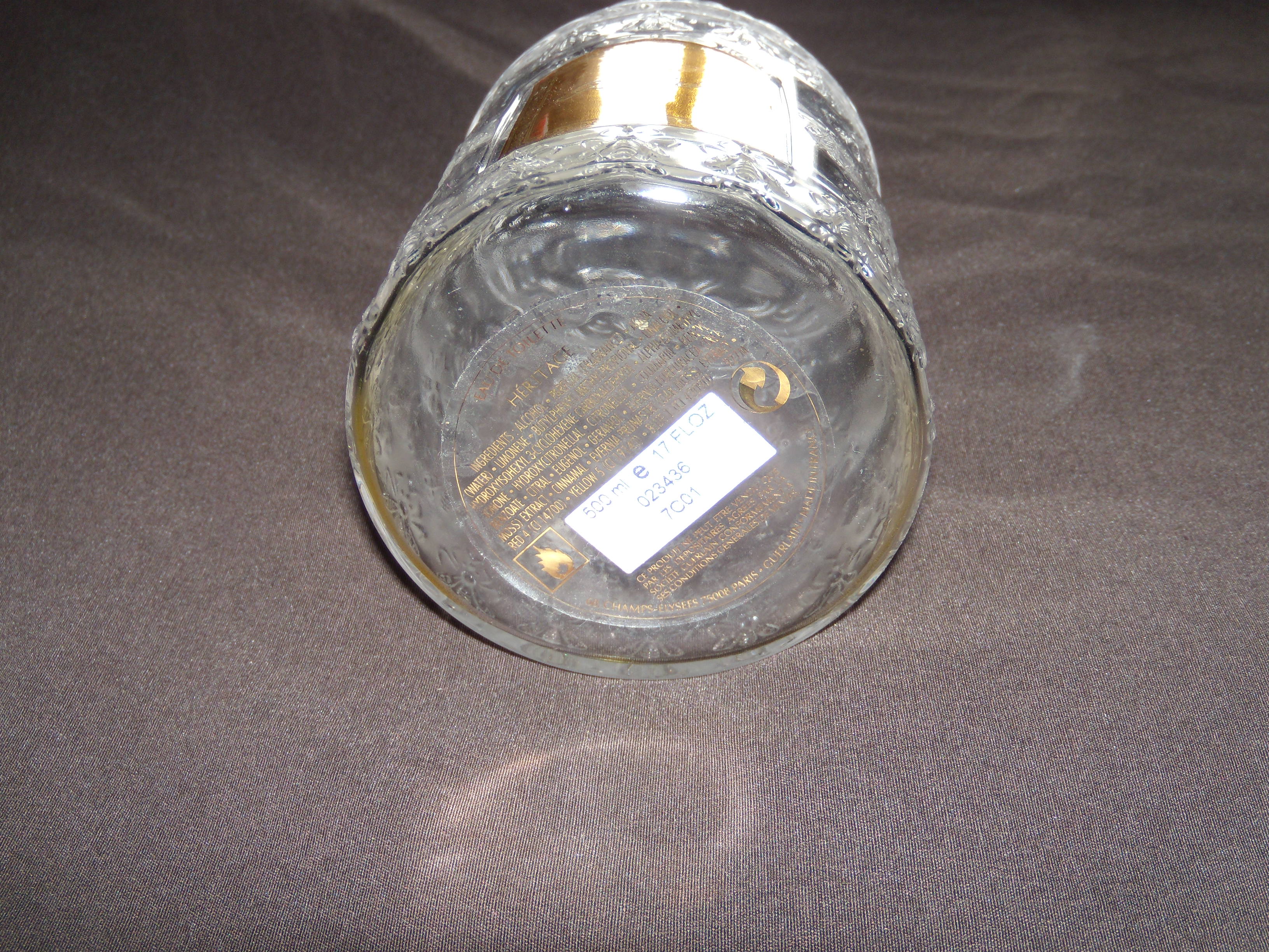 Bottle bottle perfume Guerlain vintage heritage edt 500 ML empty