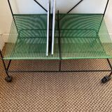 Side table • Vintage serving trolley • Vinyl record holder