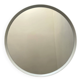 Large round white mirror space age design from around 1970.